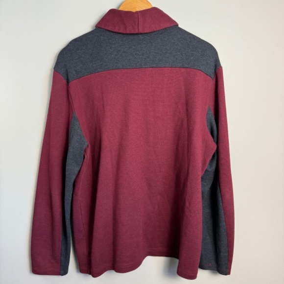 Calvin Klein Men's Burgundy Shawl Collar‎ Long Sleeve Sweatshirt Size Large - Picture 5 of 16